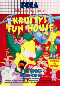 Krusty's Fun House PAL Sega Master System PAL box art